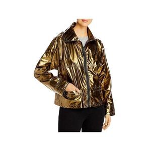 YS ARMY Womens Gold Hooded Wind Breaker Jacket Size: 36